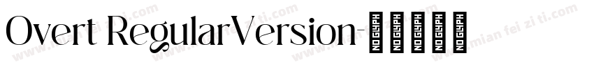 Overt RegularVersion字体转换